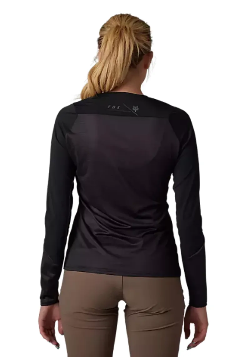 Fox Racing Women's Flexair Ascent Long Sleeve Jersey in Black-2